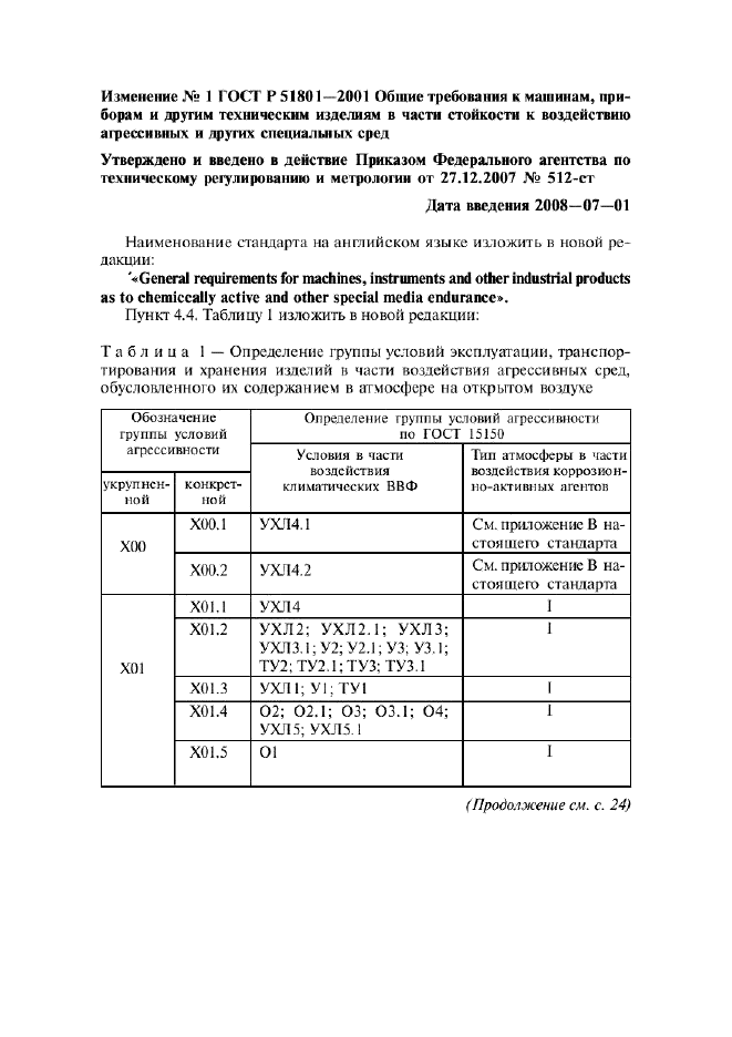 Изменение №1 к ГОСТ Р 51801-2001