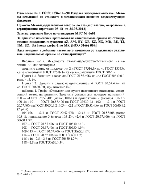 Изменение №1 к ГОСТ 16962.2-90