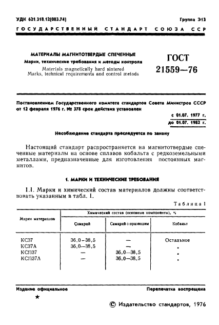 ГОСТ 21559-76