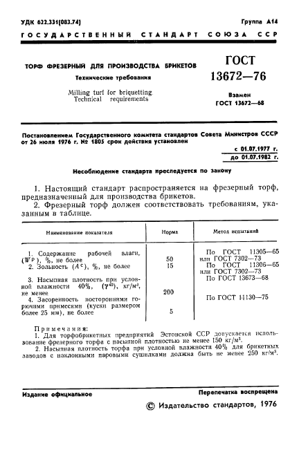 ГОСТ 13672-76