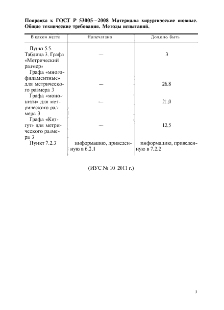 Поправка к ГОСТ Р 53005-2008