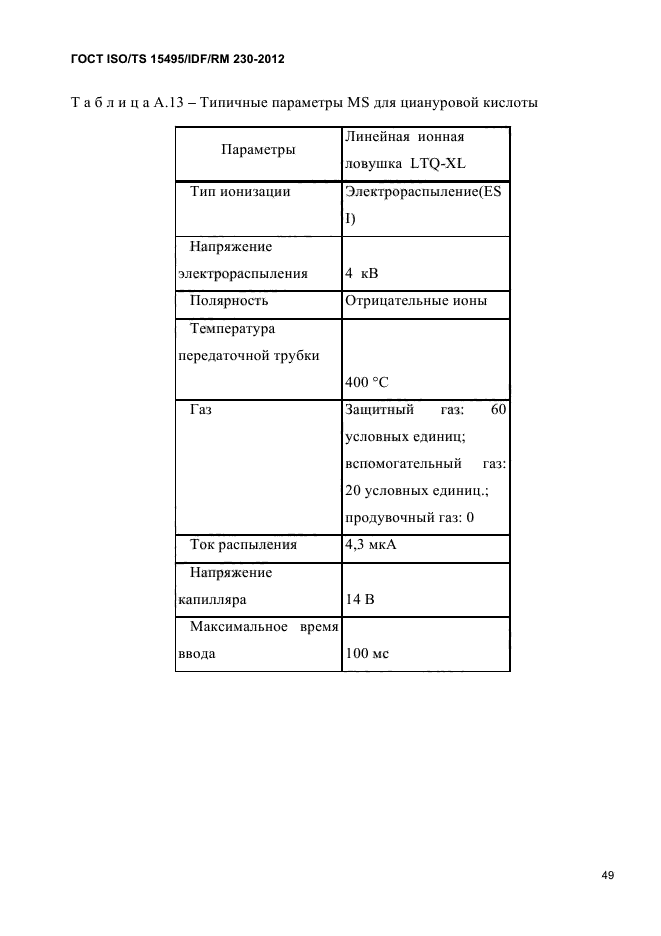ГОСТ ISO/TS 15495/IDF/RM 230-2012