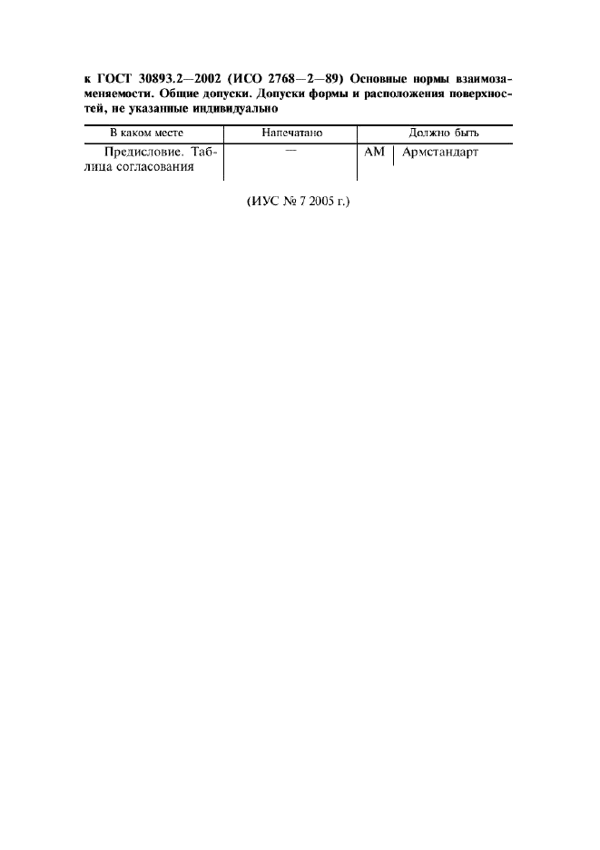 Поправка к ГОСТ 30893.2-2002