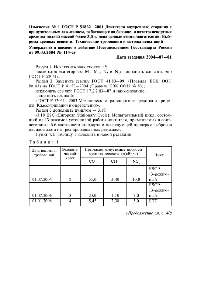 Изменение №1 к ГОСТ Р 51832-2001