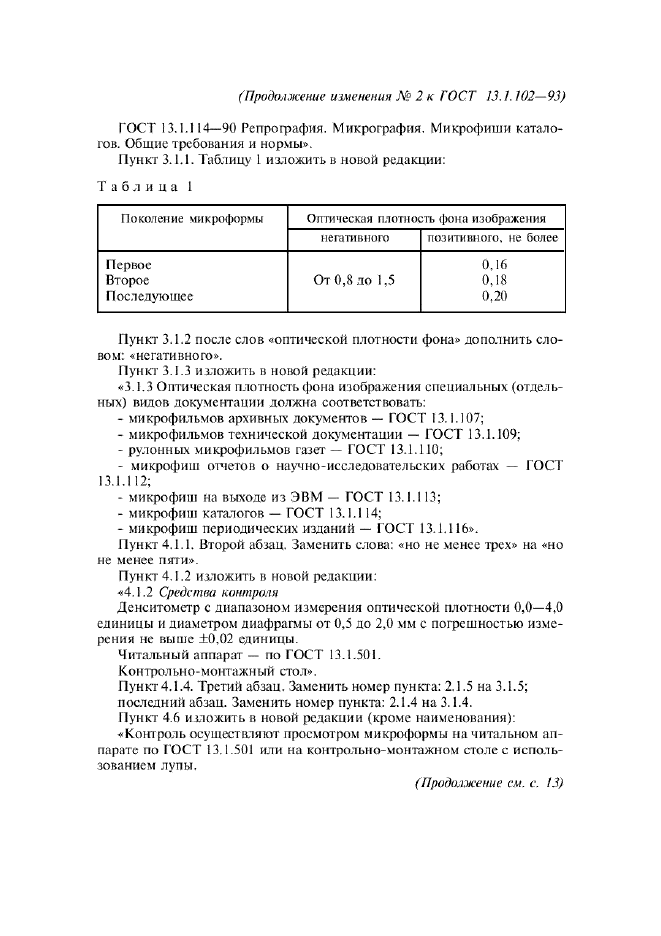 Изменение №2 к ГОСТ 13.1.102-93